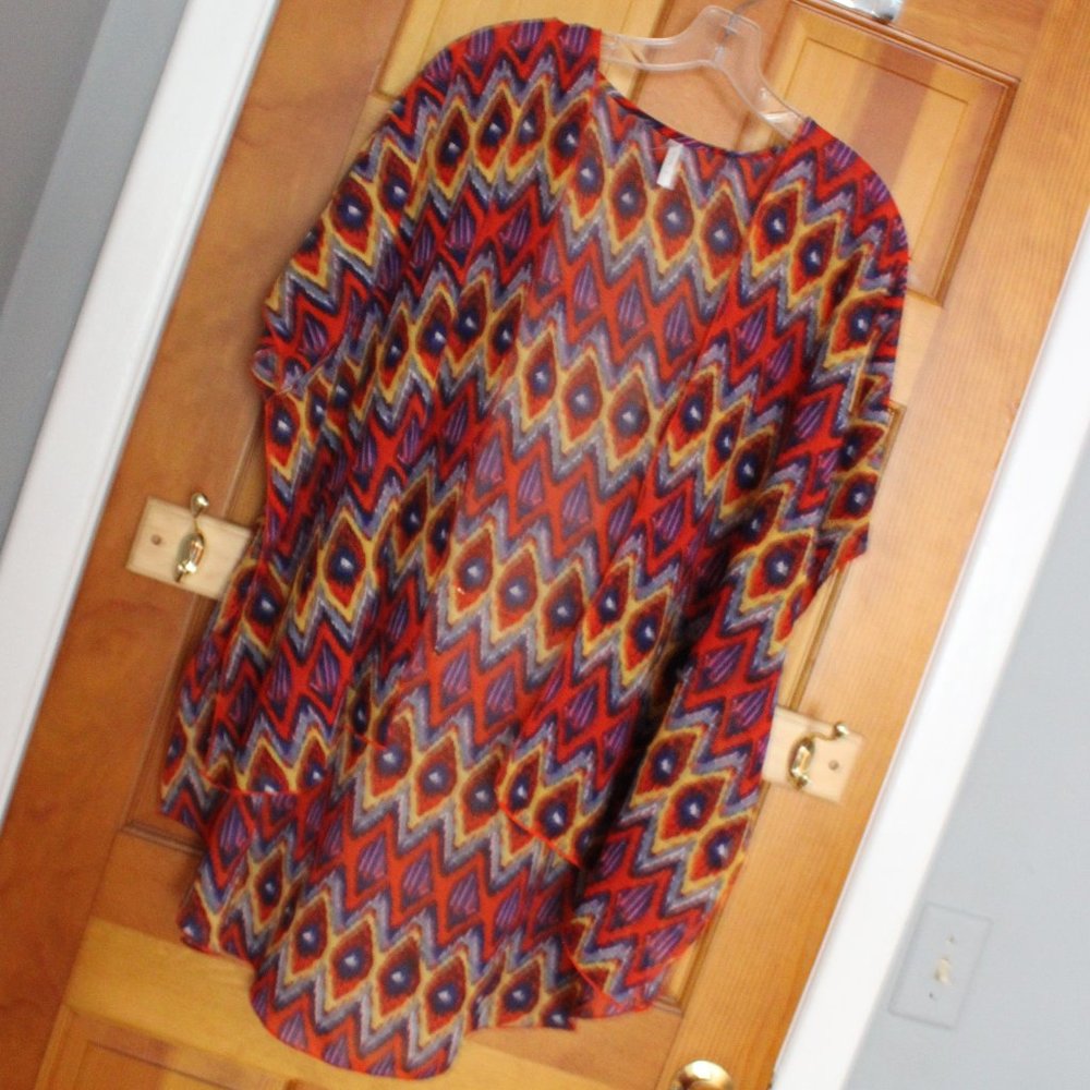 Truth NYC Open Front Sheer Blouse